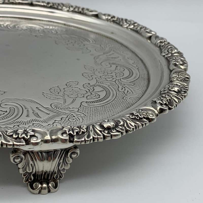 Fabulous Sterling Silver 'George III' Salver (1818)