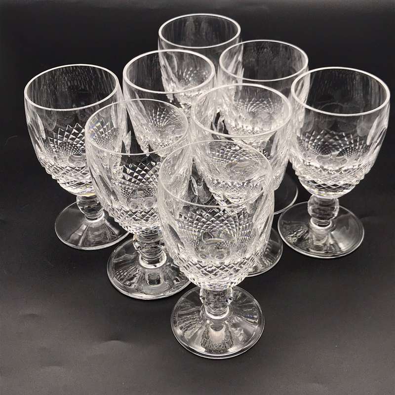 Eight 'Waterford  Colleen' Port or Sherry Glasses
