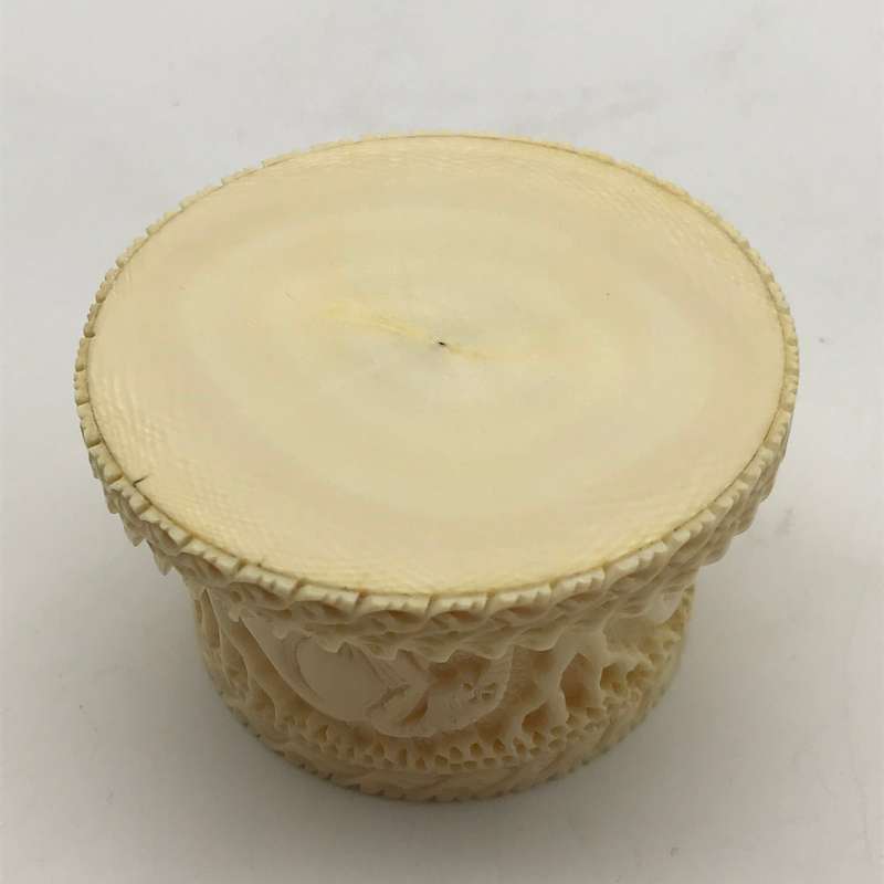 Antique Hand-Carved 'Bone' Lidded Box