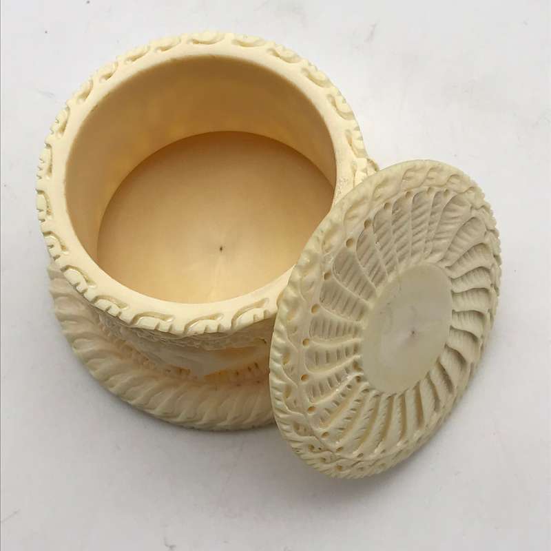Antique Hand-Carved 'Bone' Lidded Box