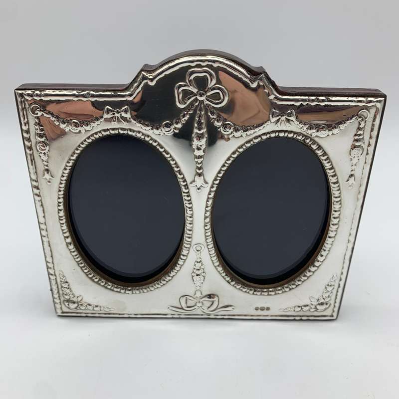 Attractive Solid Silver 'Double' Photo Frame