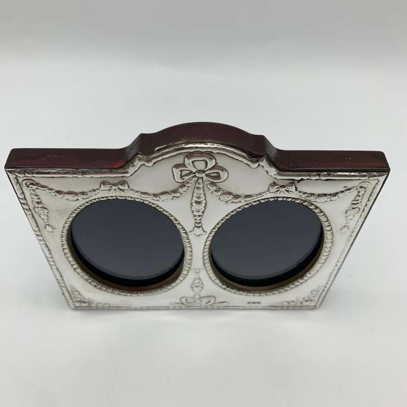 Attractive Solid Silver 'Double' Photo Frame