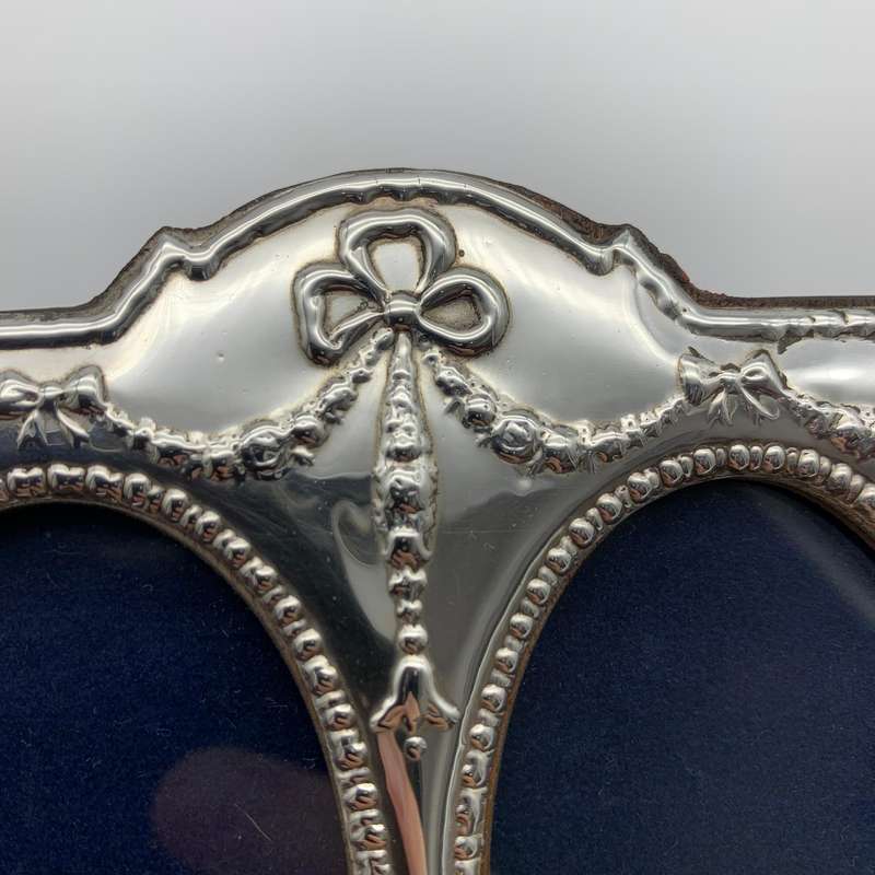 Attractive Solid Silver 'Double' Photo Frame