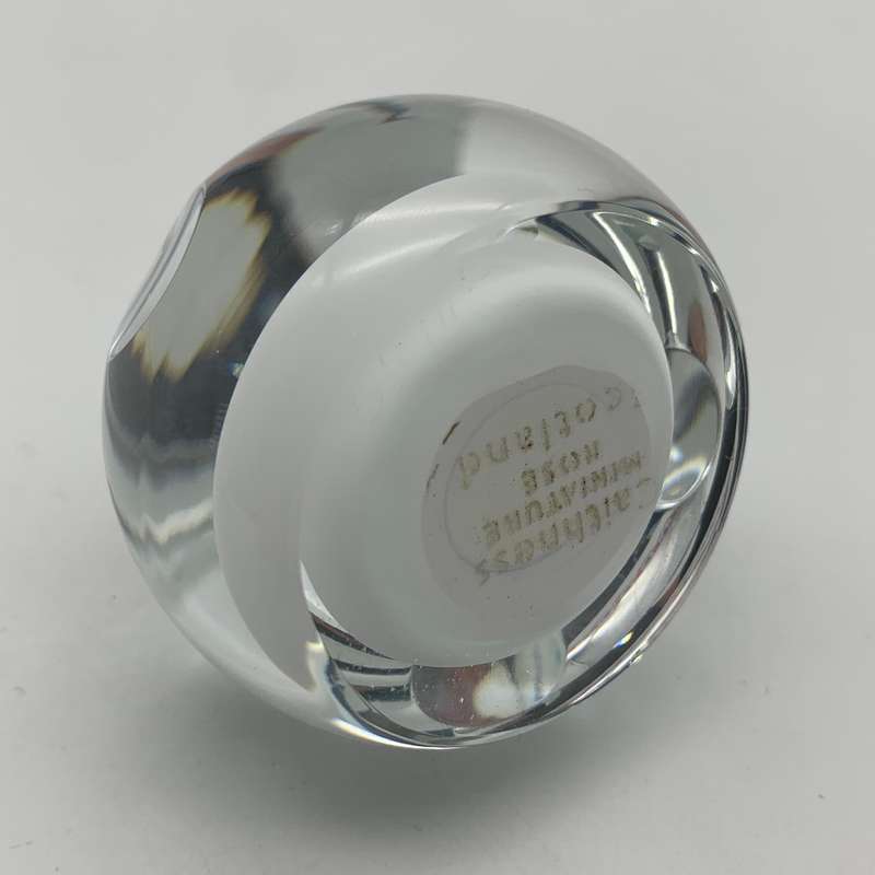 Vintage Caithness 'Miniature Rose' Glass Paperweight