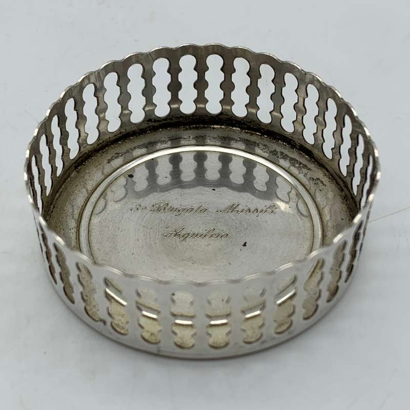 Vintage Small Solid Silver Italian Dish (Greggio)