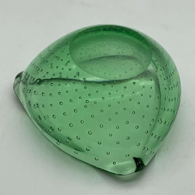 Vintage Green Murano Glass Ashtray