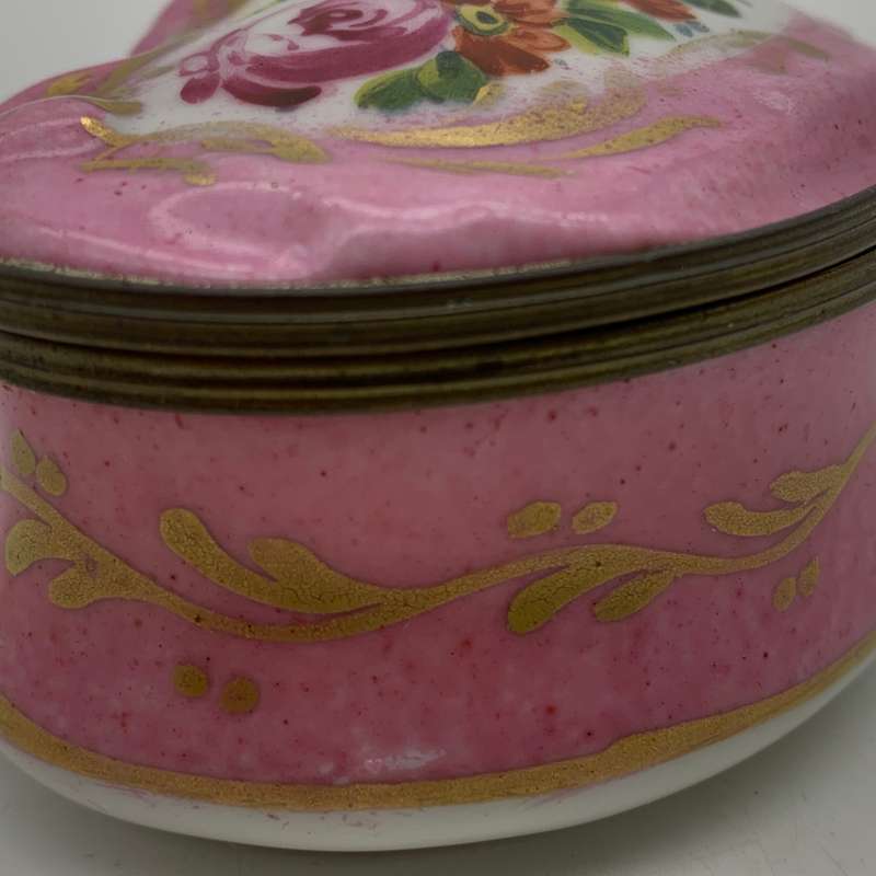 Early Hand-Painted Porcelain Trinket Box