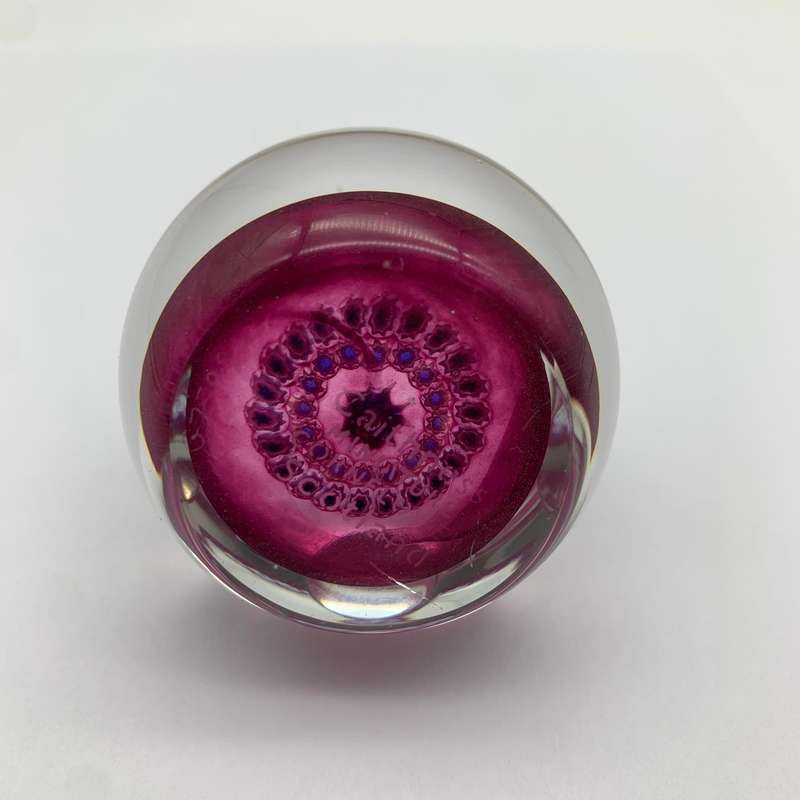 Vintage Caithness 'Miniature Cornflower' Glass Paperweight