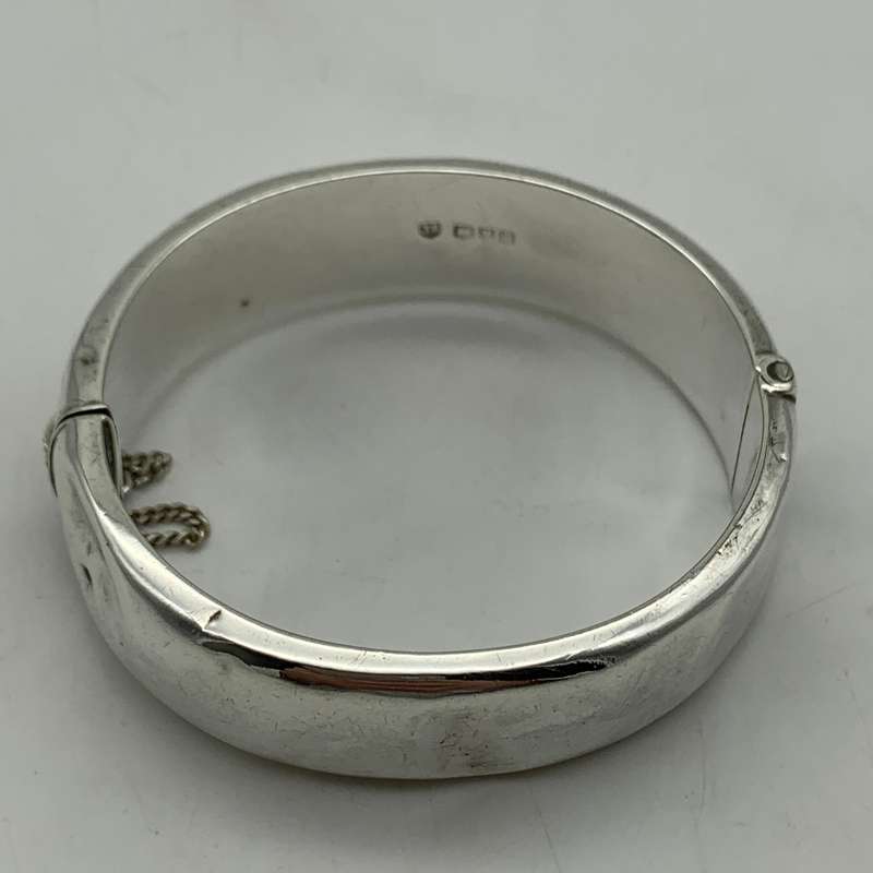 Early Sterling Silver & Gold Bangle (Chester 1958)