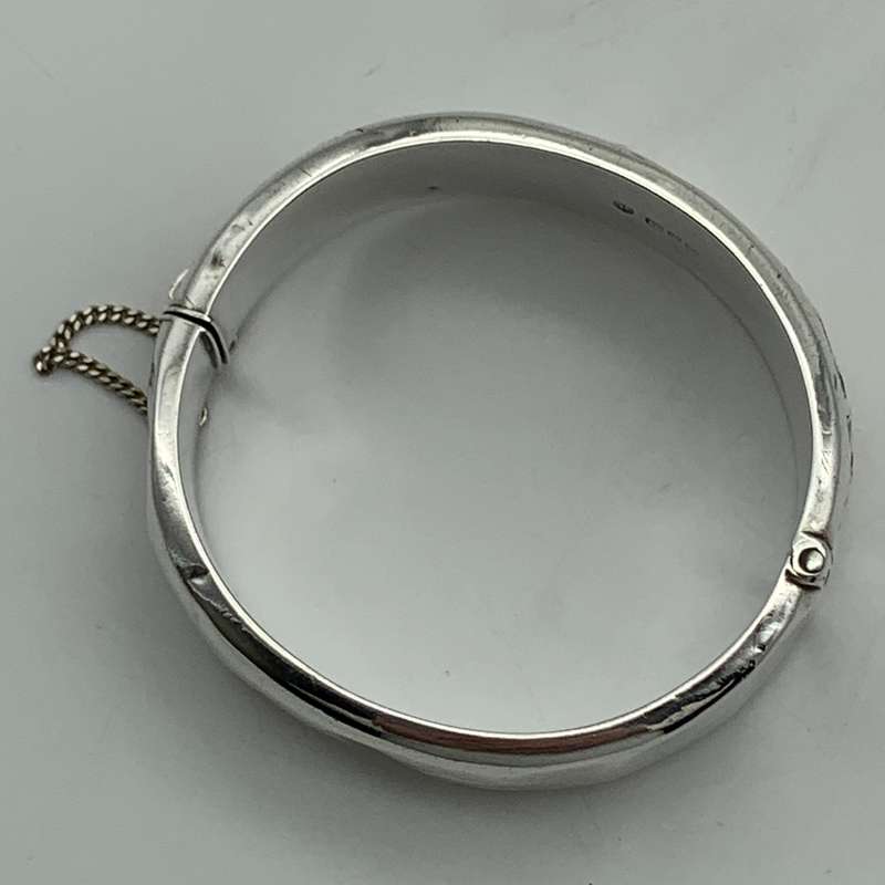 Early Sterling Silver & Gold Bangle (Chester 1958)