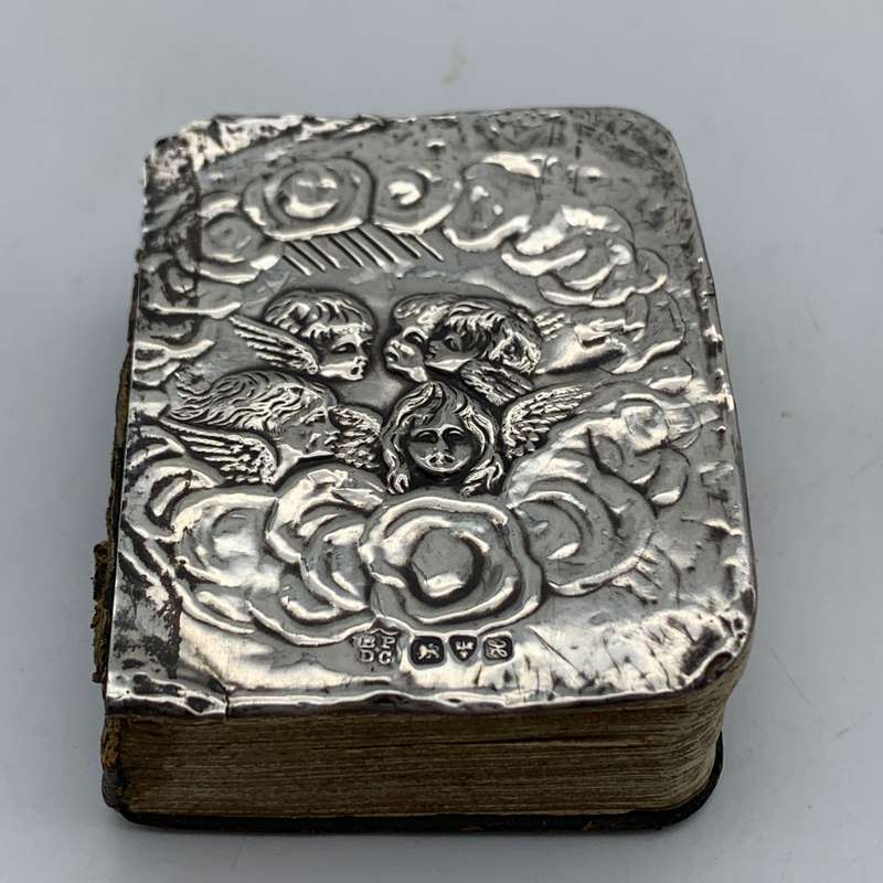 Antique Miniature Silver Fronted 'Common Prayer' Book (1908)