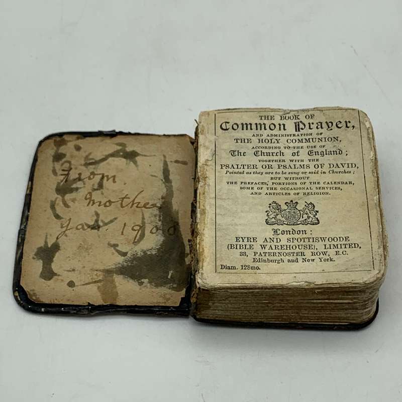 Antique Miniature Silver Fronted 'Common Prayer' Book (1908)
