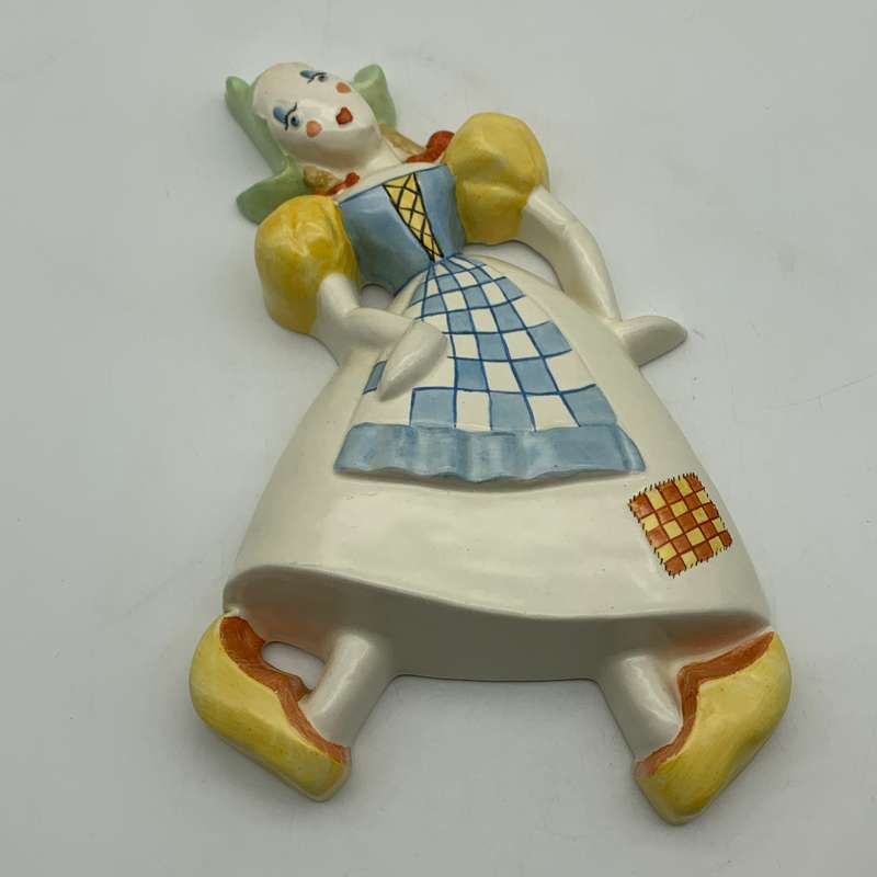 Art Deco Crown Devon' Nursery Wall Plaque (Dutch Girl)