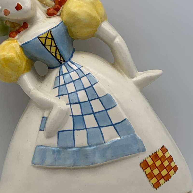 Art Deco Crown Devon' Nursery Wall Plaque (Dutch Girl)