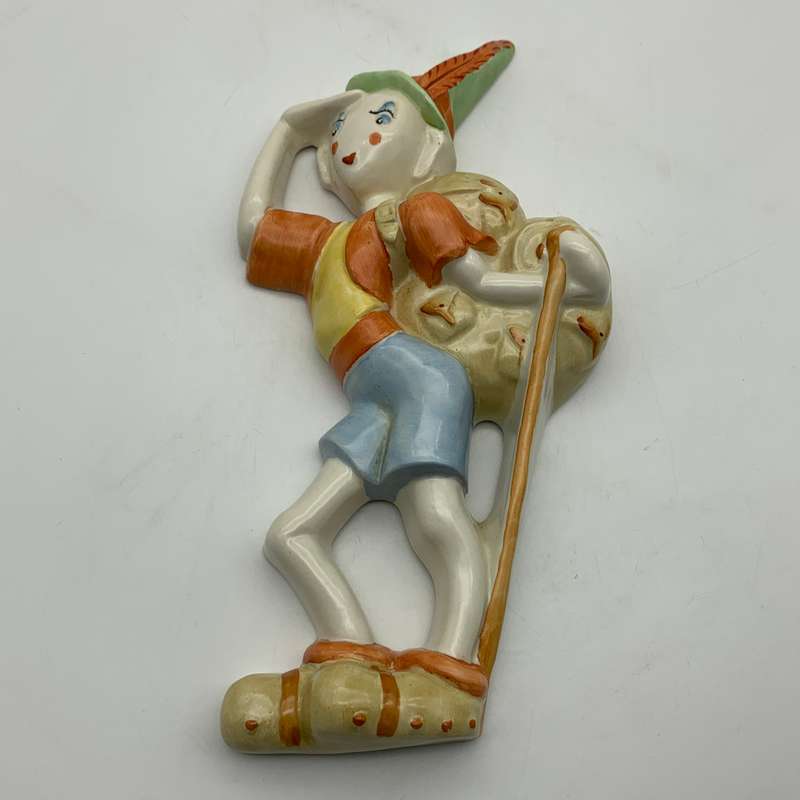 Art Deco 'Crown Devon' Nursery Wall Plaque (Swiss Hiker)