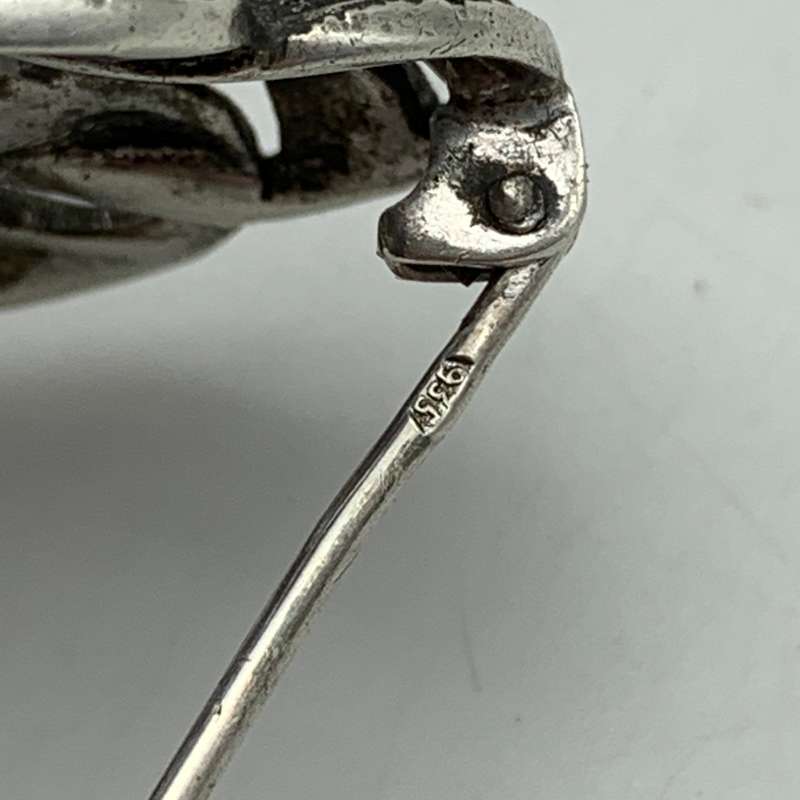 Vintage Silver & Marcasite Brooch