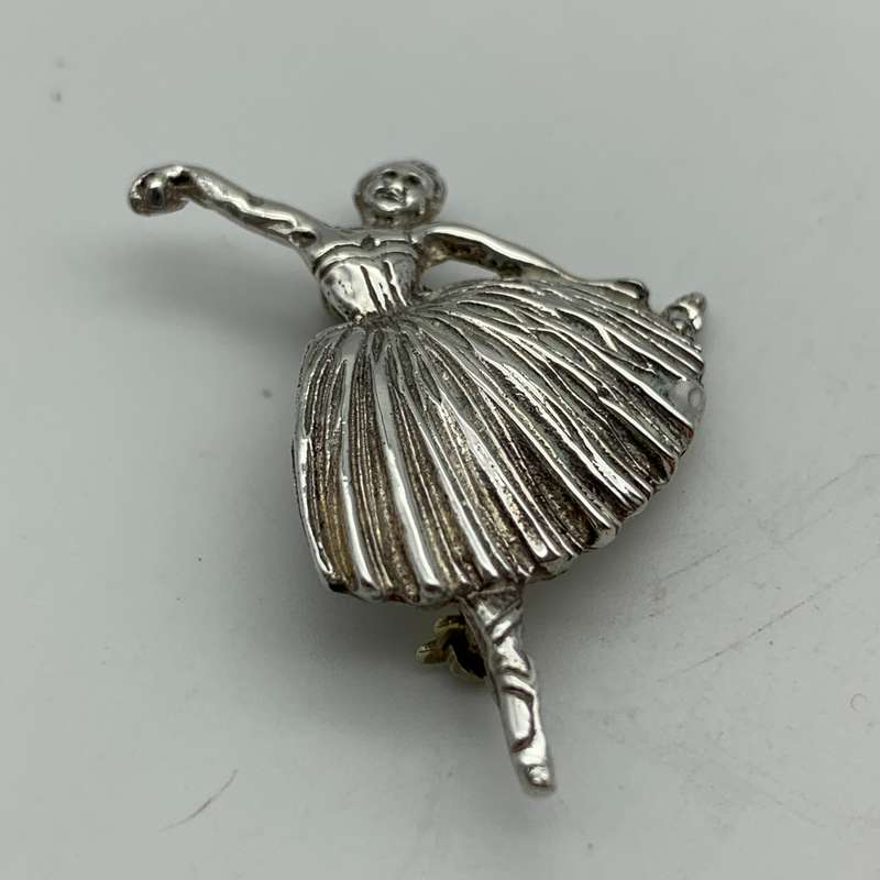 Vintage Sterling Silver 'Ballerina' Brooch