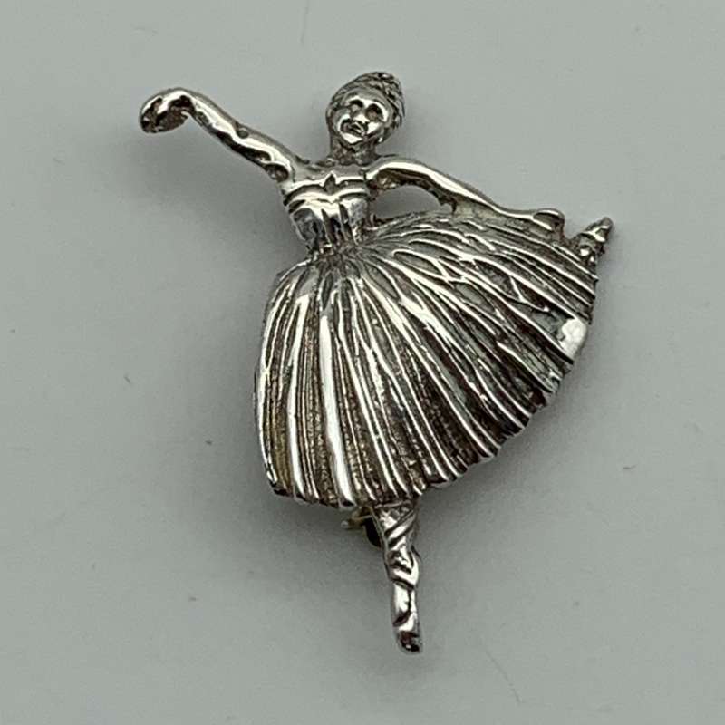 Vintage Sterling Silver 'Ballerina' Brooch