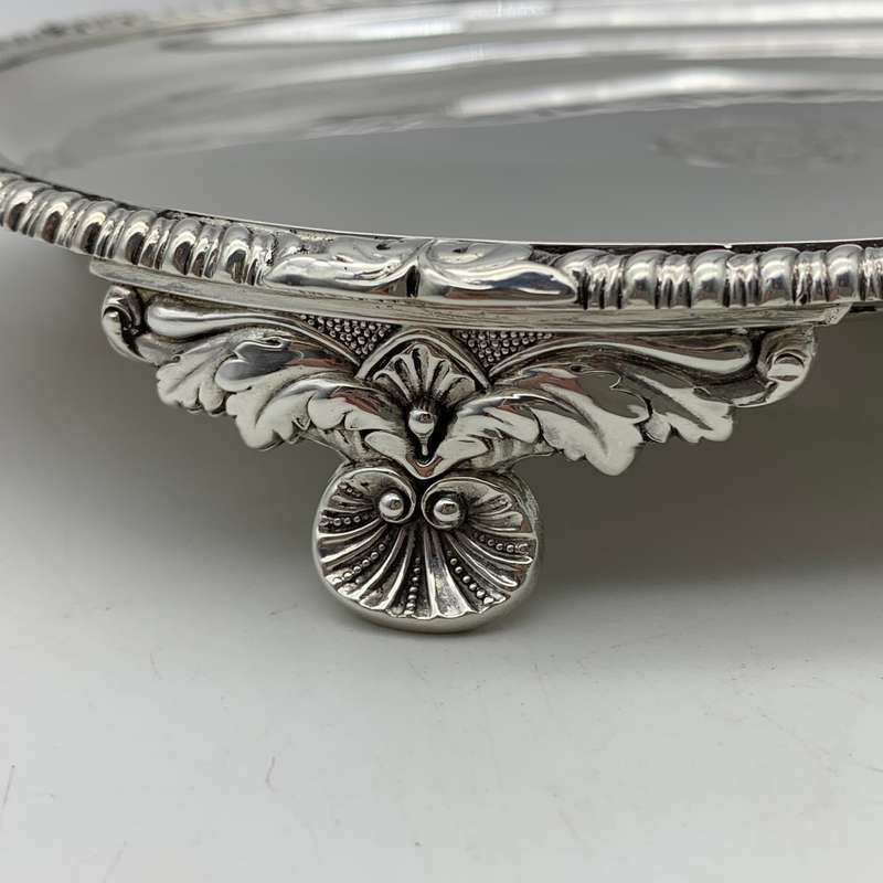 Georgian Silver Card Tray/Teapot Stand (1817)