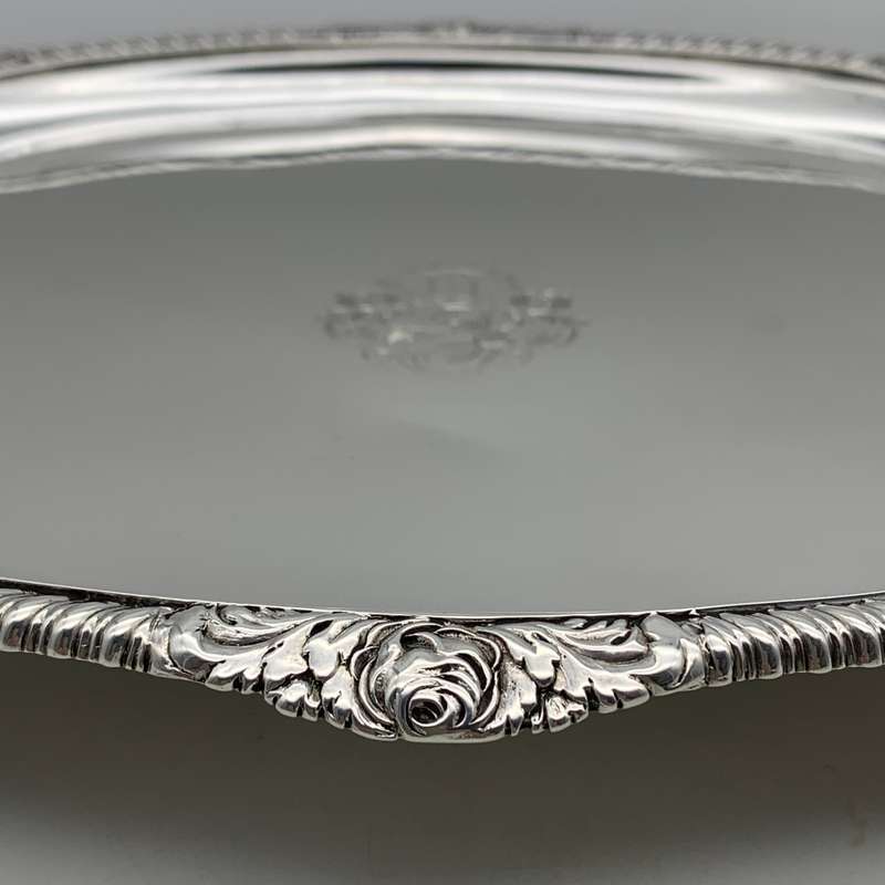 Georgian Silver Card Tray/Teapot Stand (1817)