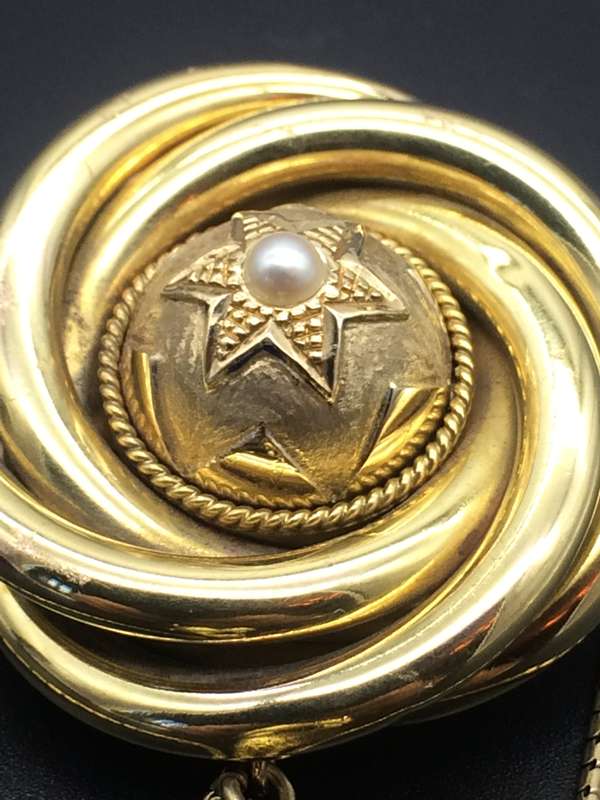 18ct Gold Victorian Mourning Brooch (24g) (V. R109 670))