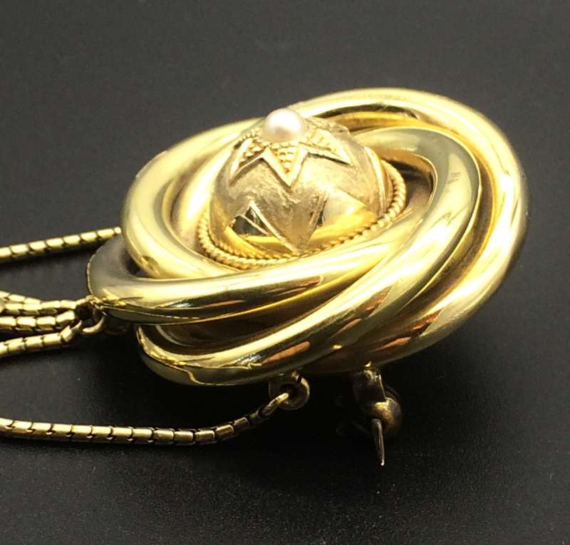18ct Gold Victorian Mourning Brooch (24g) (V. R109 670))