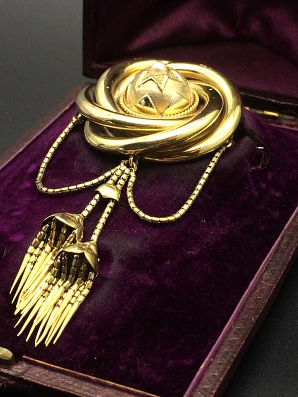 18ct Gold Victorian Mourning Brooch (24g) (V. R109 670))