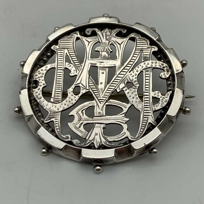 Victorian Silver 'Name Puzzle' Brooch (1879)