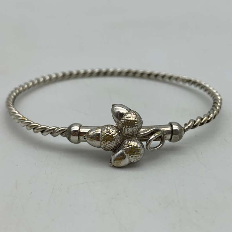 Antique 'Acorn' Sprung Bracelet/Bangle