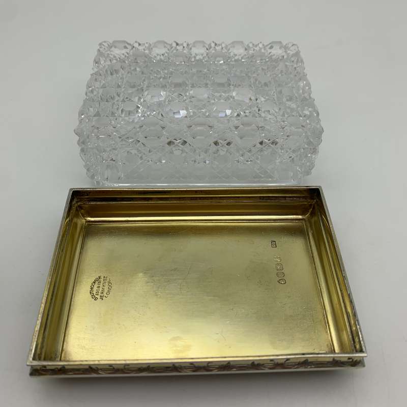 Fabulous Silver Gilt & Coral Crystal Vanity Box (1866)
