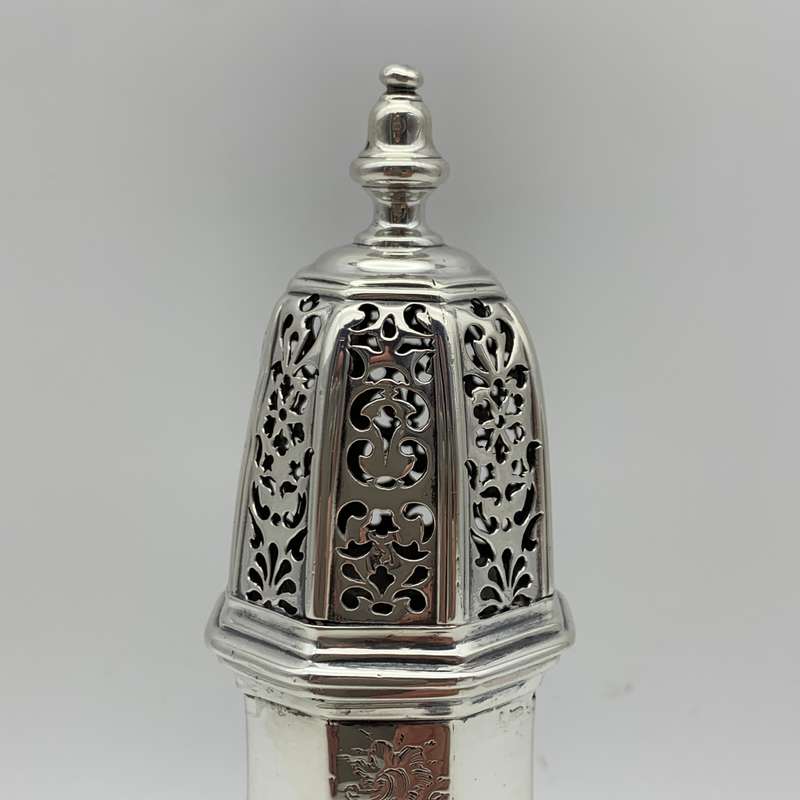 Rare Georgian Solid Silver Sugar Caster (1728)
