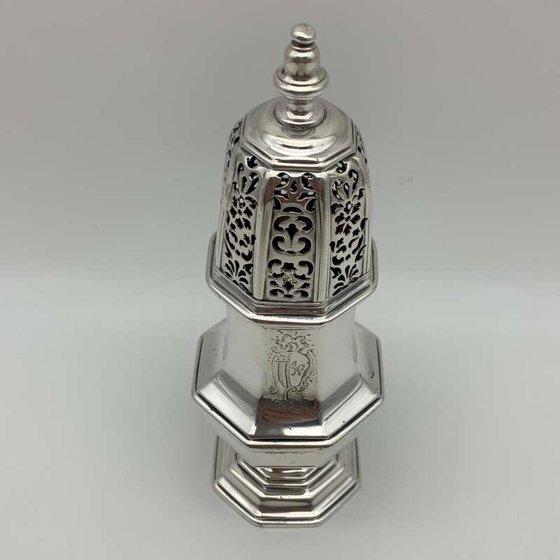 Rare Georgian Solid Silver Sugar Caster (1728)