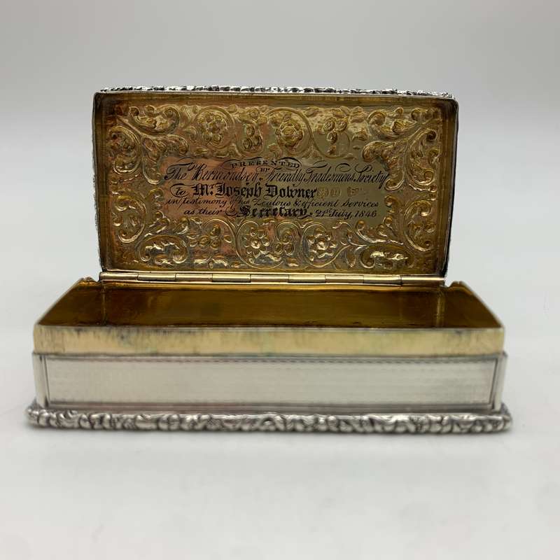 Exquisite Georgian Silver Table Snuff Box (1830)