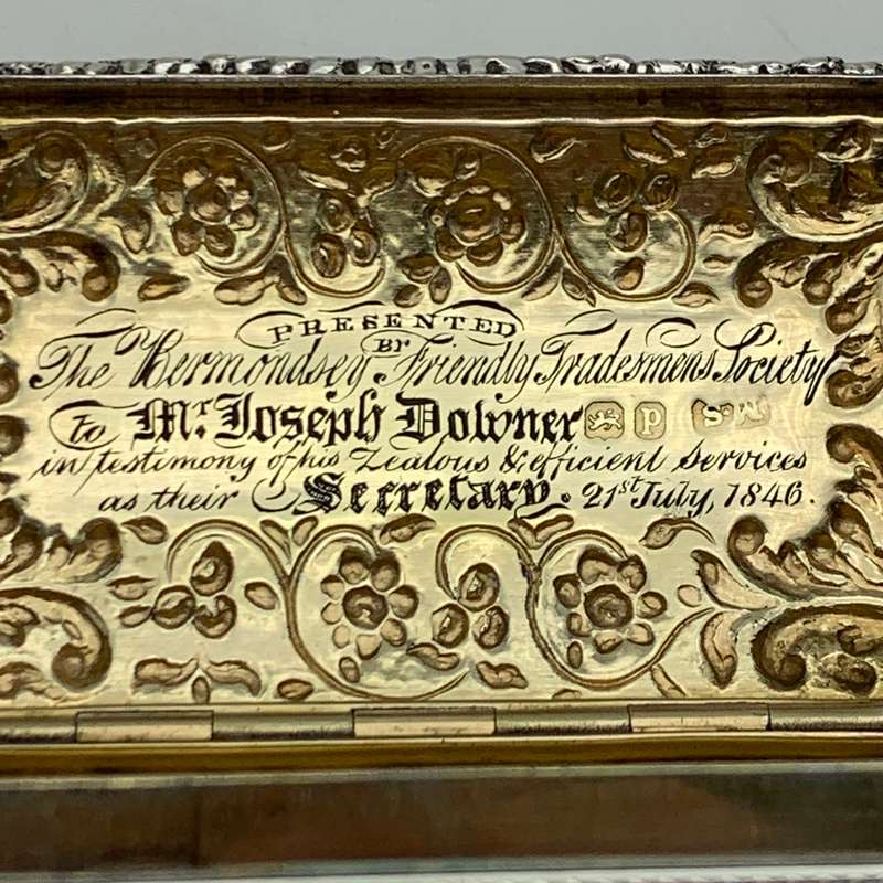 Exquisite Georgian Silver Table Snuff Box (1830)