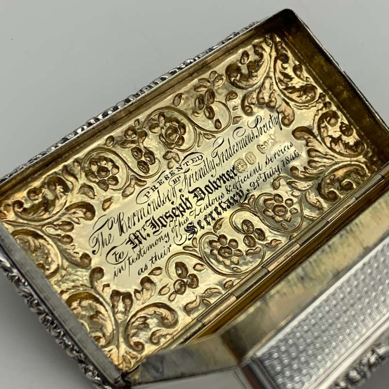 Exquisite Georgian Silver Table Snuff Box (1830)