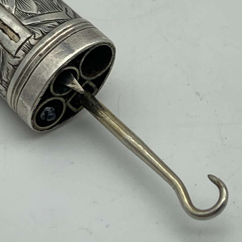 Victorian Silver Combination Case (Pencil, Toothpick, Button Hook)