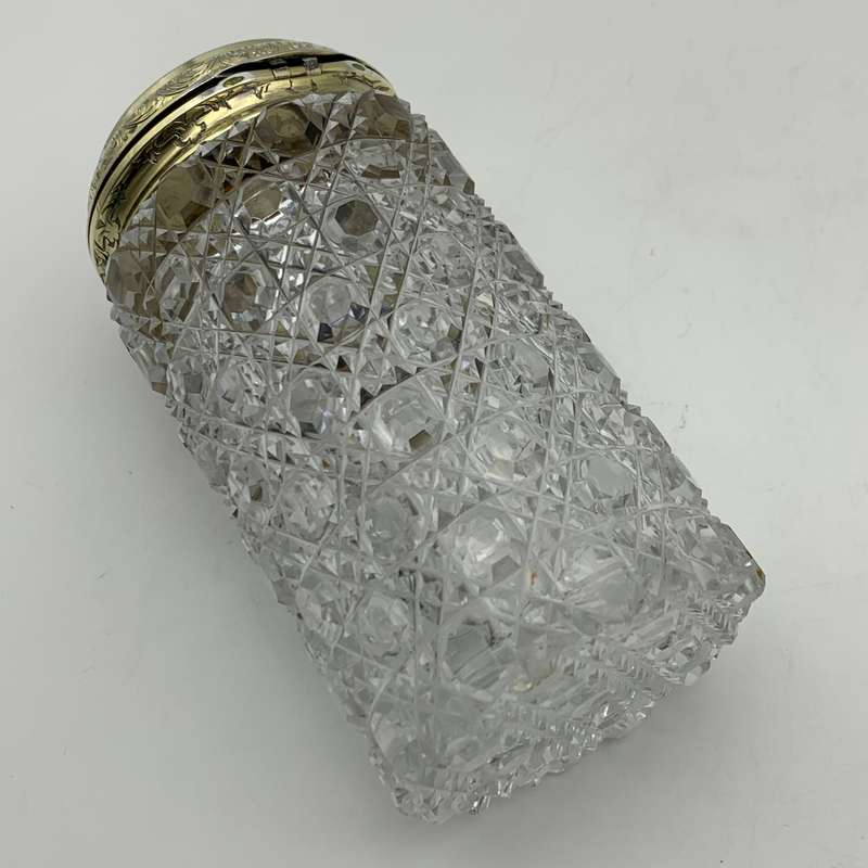 Fabulous Silver Gilt & Coral, Crystal Vanity Jar (1866)