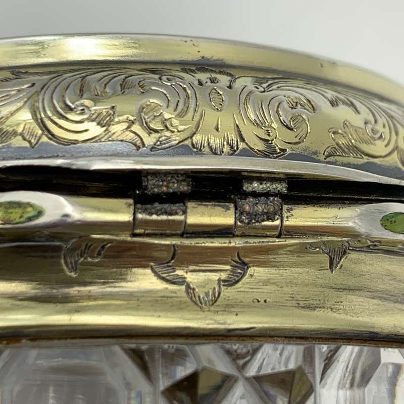 Fabulous Silver Gilt & Coral, Crystal Vanity Jar (1866)