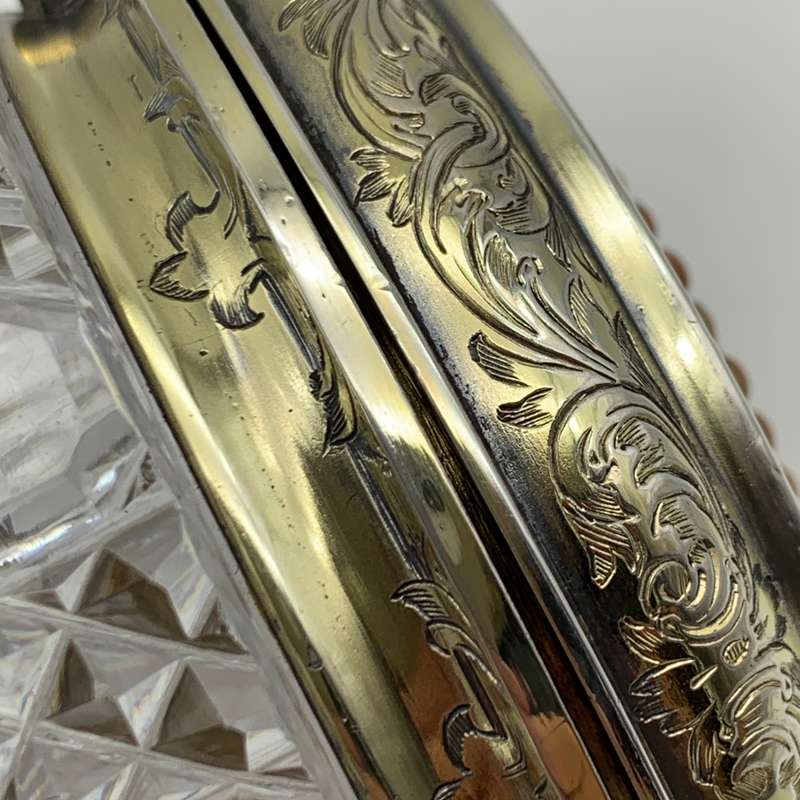 Fabulous Silver Gilt & Coral, Crystal Vanity Jar (1866)