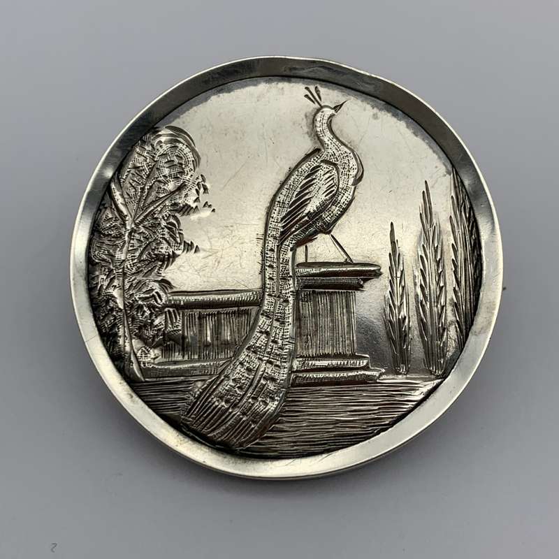 Victorian Silver 'Peacock' Brooch