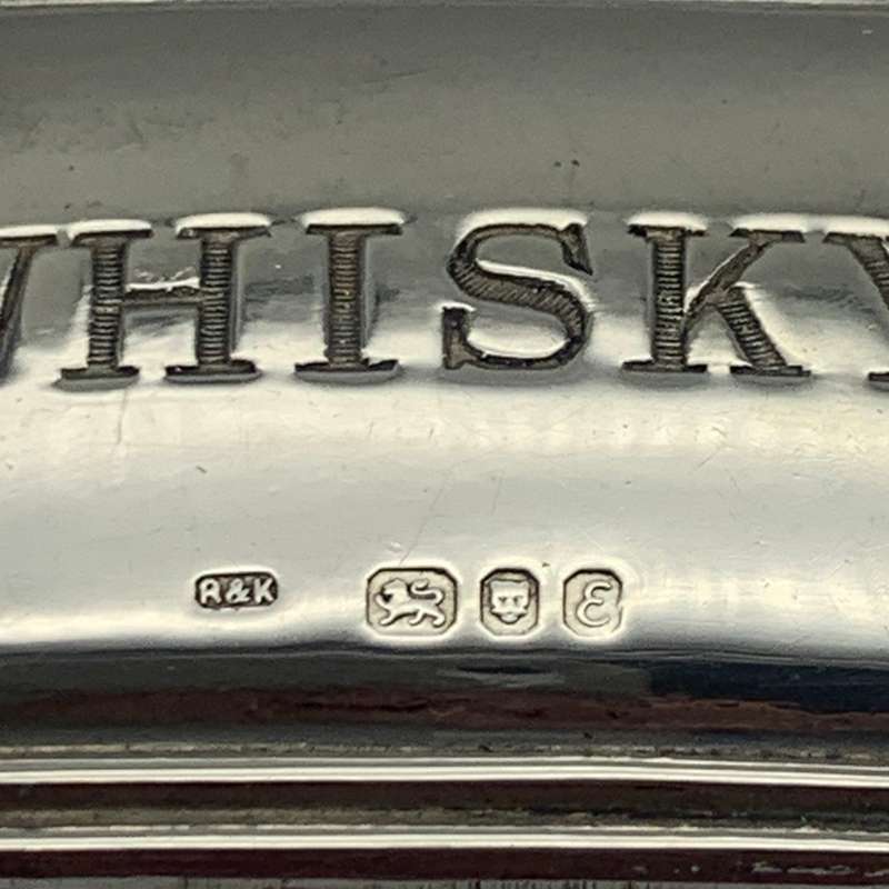 Sterling Silver 'WHISKY' Decanter Label