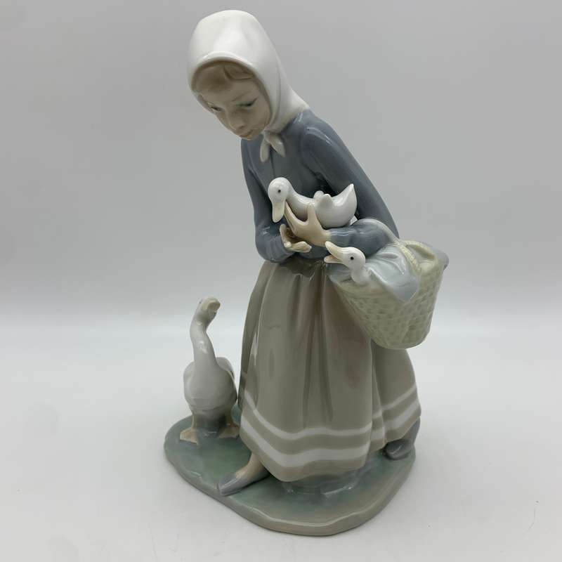 Early Lladro 'Shepherdess with Ducks' Figurine