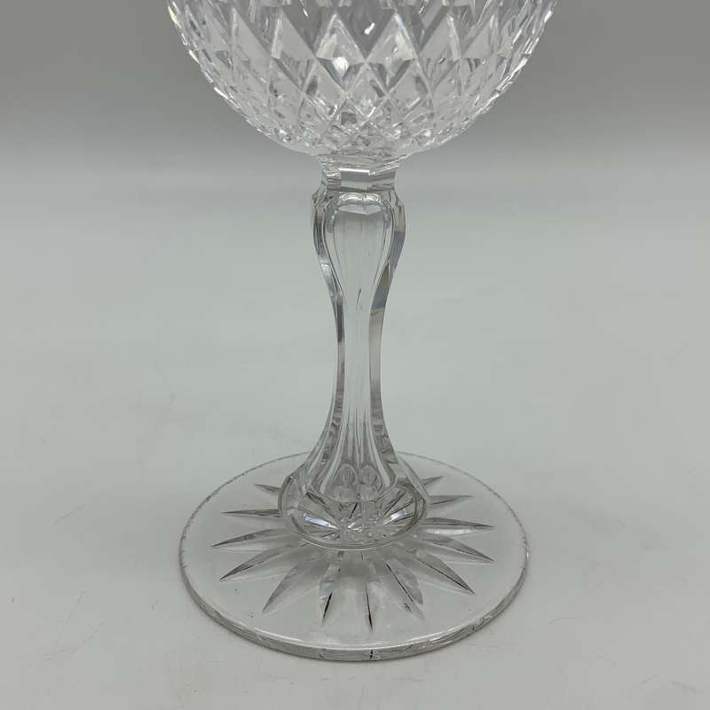 Wonderful Antique Engraved Cut-Crystal Wine Goblet (Stourbridge Glass)