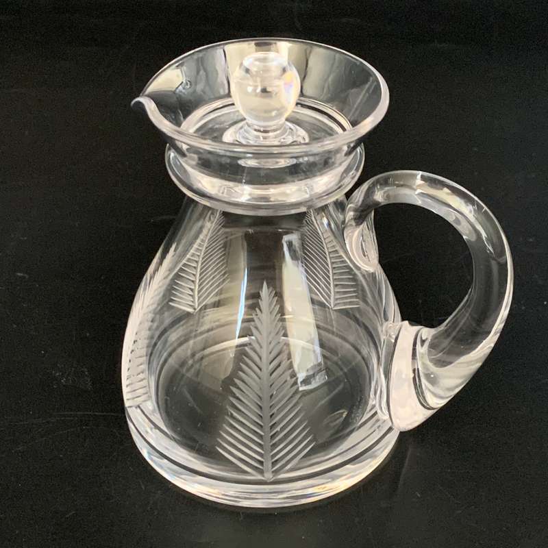 Small Lidded 'Stuart Crystal' Jug (Fern Pattern)