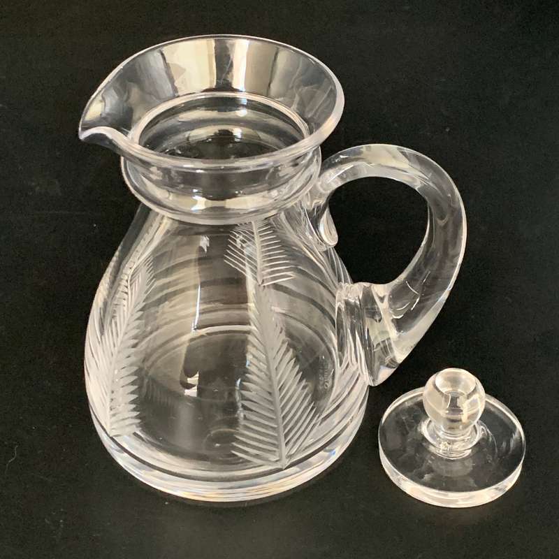 Small Lidded 'Stuart Crystal' Jug (Fern Pattern)