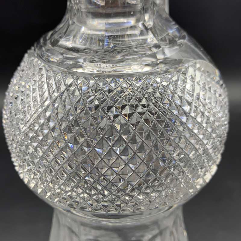 Scarce 'Edinburgh' Crystal Thistle-Cut Claret Jug Decanter