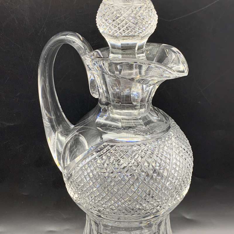 Scarce 'Edinburgh' Crystal Thistle-Cut Claret Jug Decanter
