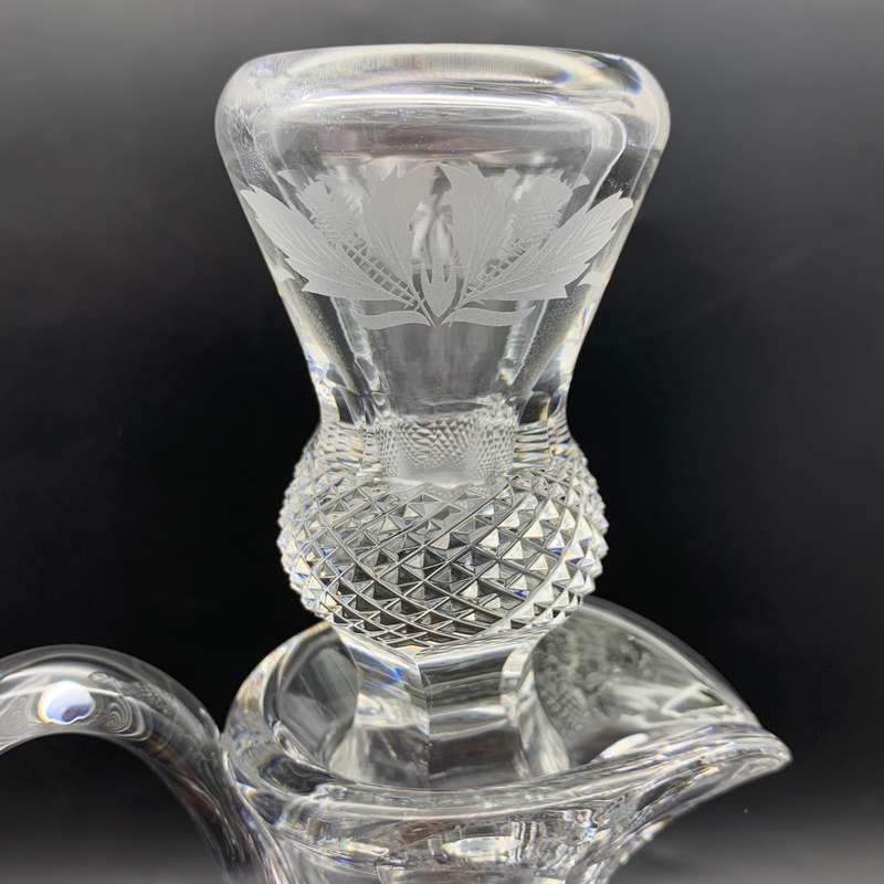 Scarce 'Edinburgh' Crystal Thistle-Cut Claret Jug Decanter