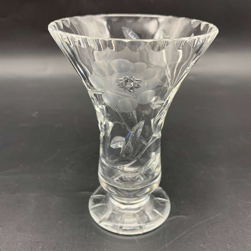 Vintage 'Rose-Cut' Crystal Vase