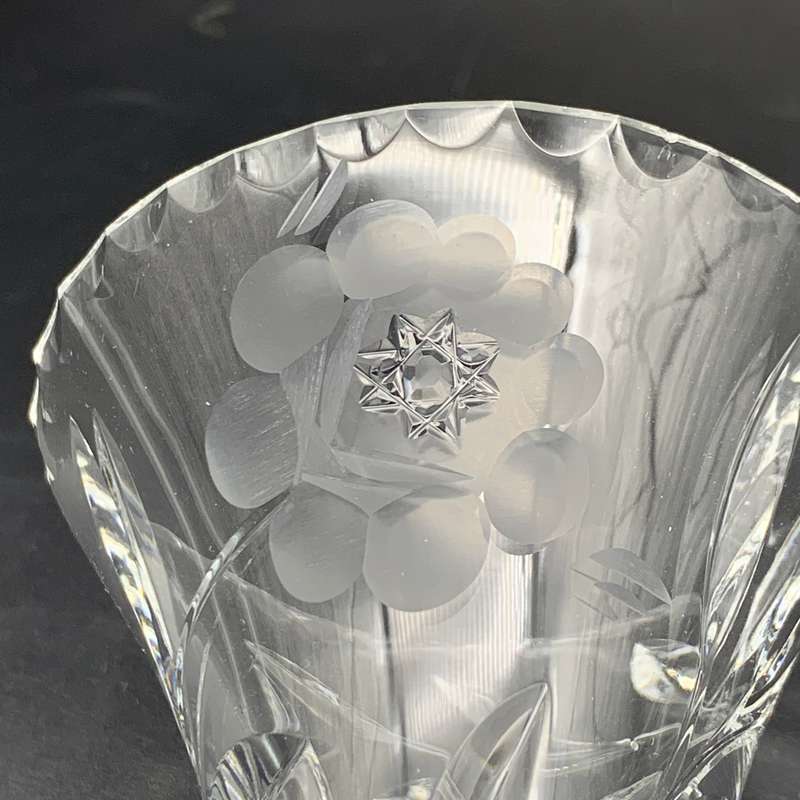 Vintage 'Rose-Cut' Crystal Vase